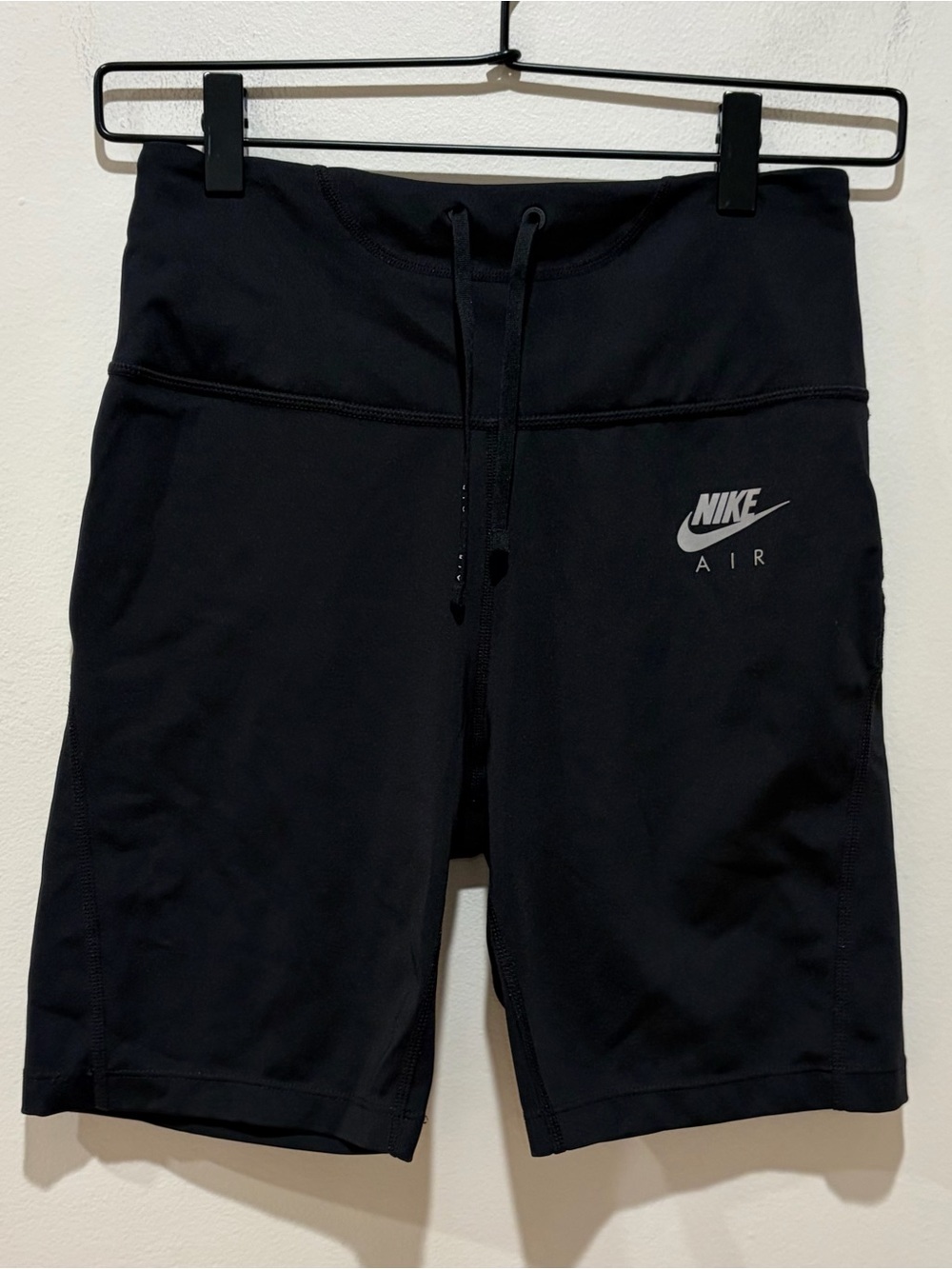 Nike Air Dri-Fit Black Tight Long Bike Shorts with Hidden Pocket - Women’s Small